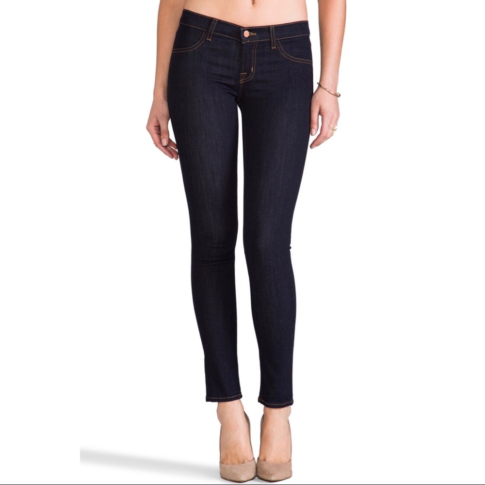 J Brand Midrise Super Skinny Jeans In Starless